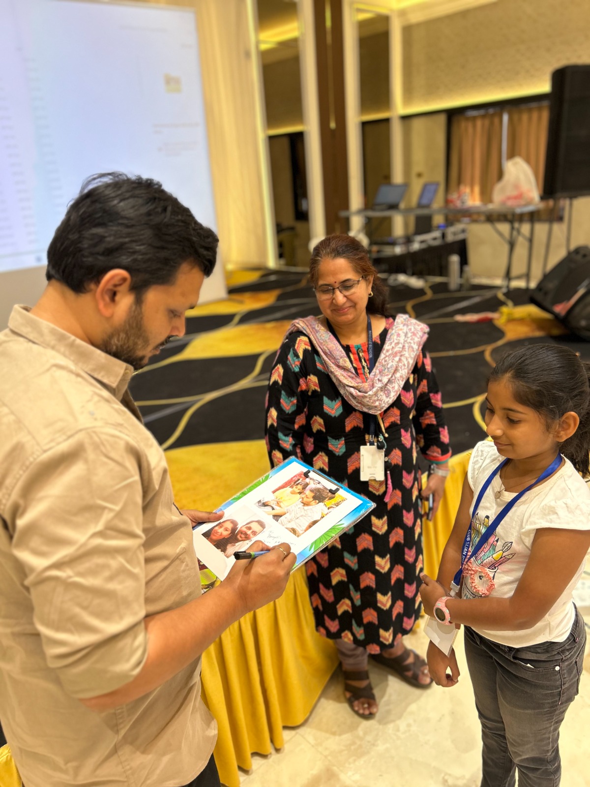 Signing for a young mentee